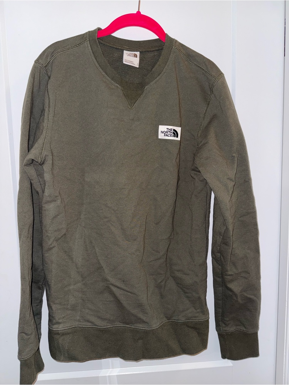 The North Face Men's Olive Green Crewneck Sweatshirt size small